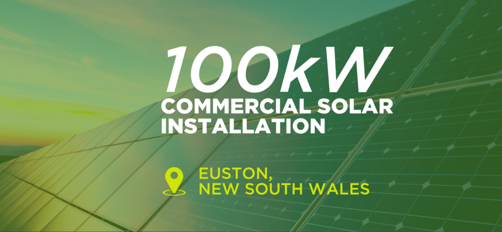 100kW Commercial Solar Installation in Euston, NSW